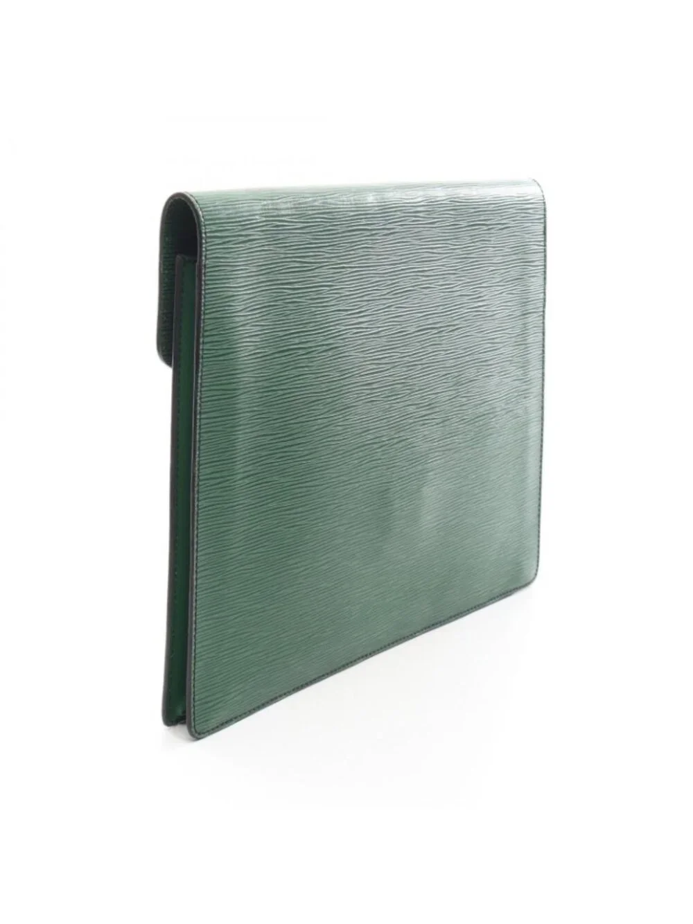 Louis Vuitton Clutch Porte Documents Senatur Borneo Green Leather